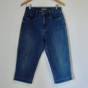 FDJ French Dressing Jeans Suzanne Denim Capri Cropped Wide Leg Jeans Size 10